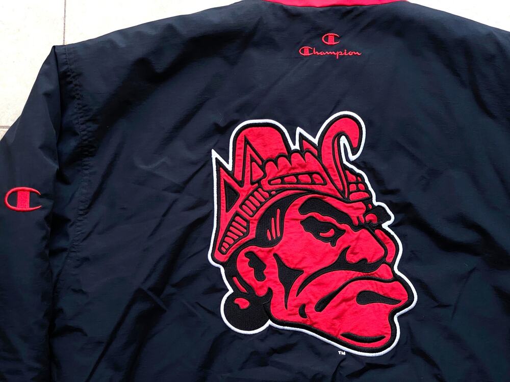 San Diego State 90s CHAMPION Aztecs puffer jacket L black SDSU red NCAA vintage
